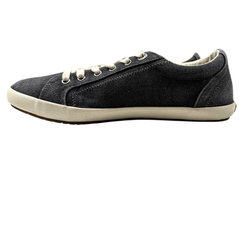 Taos Star Charcoal Canvas Low Top Sneakers Womens 10 Grey STA-1284 Walking Shoes